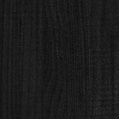 vidaXL Boekenkast met 2 schappen 40x30x70 cm massief grenenhout zwart