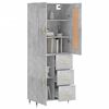 vidaXL Hoge kast 69,5x34x180 cm bewerkt hout betongrijs