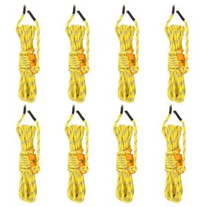 vidaXL Tentscheerlijnen met spanners 8 st reflecterend 4 m 4 mm