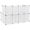 vidaXL Dierenhok klein 143x107x93 cm polypropeen en staal transparant