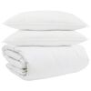 vidaXL Dekbed Set met kussen 3 pcs Wit Donsveertjes