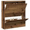 vidaXL Schoenenkast met plank Oudhout 80 x 21 x 87,5 cm Bewerkt hout