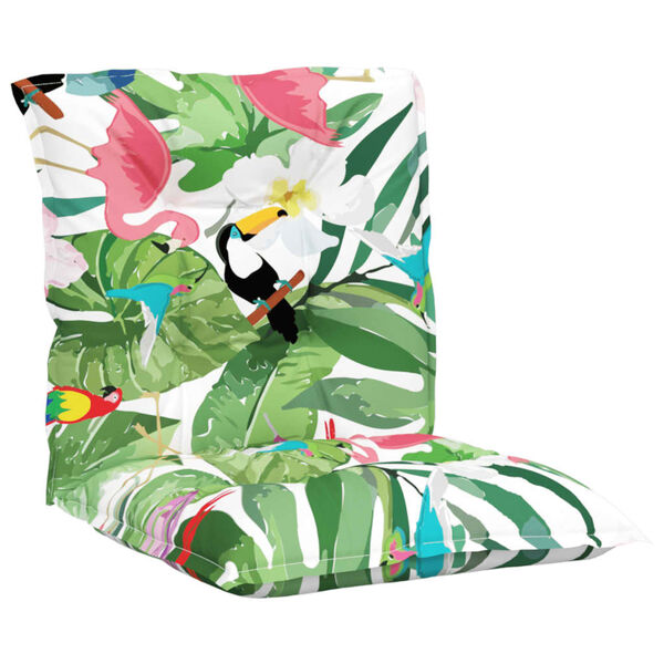 vidaXL Stoelkussens 4 st lage rug stof meerkleurig