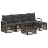 vidaXL Tuinbankenset 6 st Grijs poly rattan