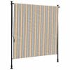 vidaXL Rolgordijn voor buiten 150x270 cm stof en staal geel en wit
