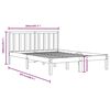 vidaXL Bedframe massief grenenhout wit 200x200 cm