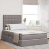 vidaXL Opslag bed met matras met opslag Taupe 120 x 200 cm Nep Leer