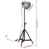 vidaXL Vloerlamp 25 W E27 35x35x65/95 cm vintage zilverkleurig