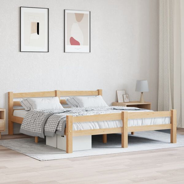 vidaXL Bedframe massief grenenhout 160x200 cm