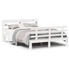 vidaXL Bedframe met hoofdeinde zonder matras 160x200 cm wit