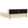 vidaXL Boxspringbed met matras met hoofdeinde Cr&egrave;me 180 x 200 cm Stof