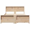 vidaXL Bedframe met hoofdeinde Bruin 140 x 200 cm Bewerkt hout