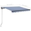 vidaXL Luifel automatisch met LED en windsensor 300x250 cm blauw wit