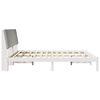 vidaXL Bedframe Wit en lichtgrijs 180 x 200 cm Massief grenenhout