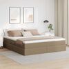 vidaXL Opslag bed met matras Cappuccino 160 x 200 cm Nep Leer