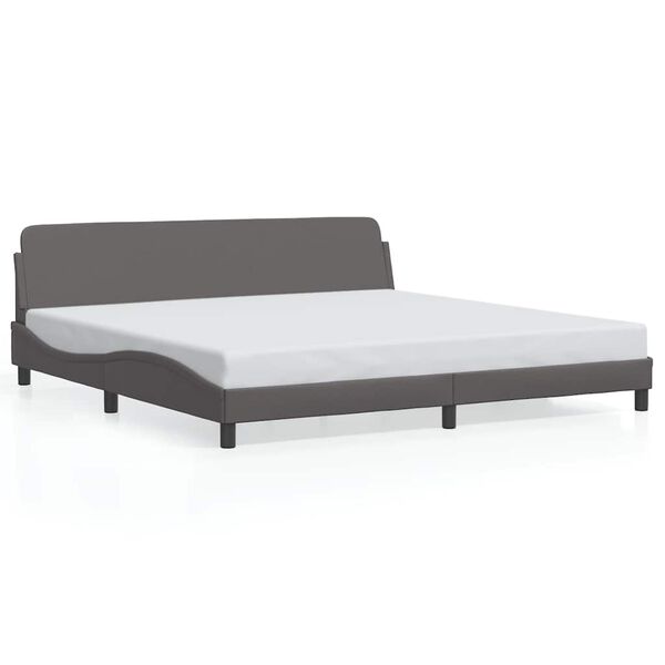 vidaXL Bedframe "Dover" kunstleer grijs 200x200 cm