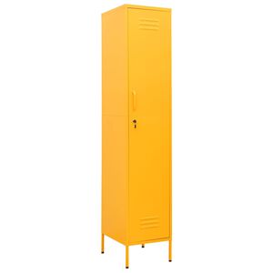 vidaXL Lockerkast 35x46x180 cm staal mosterdgeel
