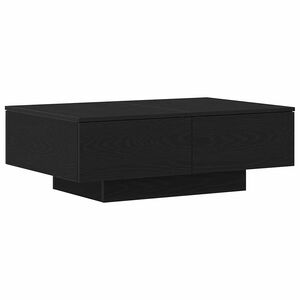 vidaXL Salontafel Zwart Eiken 90 x 60 x 31 cm Bewerkt hout