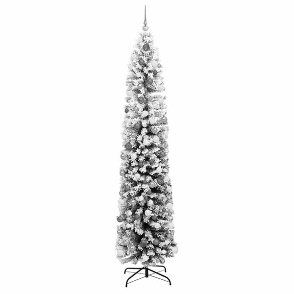 vidaXL Kunstkerstboom Groen 240 cm PVC en Staal en Kunststof