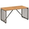 vidaXL Buiten Tafel Grijs en Bruin 80 x 40 x 40 cm poly rattan