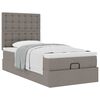 vidaXL Ottoman bed met matras 90x190cm stof taupe