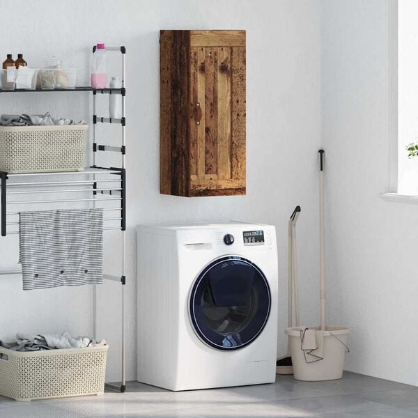 vidaXL Wandkast Oud Hout 34,5 x 34 x 90 cm Bewerkt hout