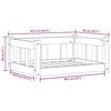 vidaXL Hondenbed Wasbruin 65,5 x 50,5 x 28 cm Massief grenenhout