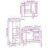 vidaXL 3-delige Badkamermeubelset bewerkt hout gerookt eikenkleurig