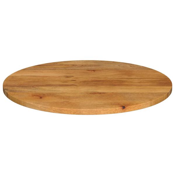 vidaXL Tafelblad rond &Oslash; 80x2,5 cm massief ruw mangohout