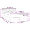 vidaXL Boxspring met matras fluweel roze 140x210 cm