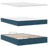 vidaXL Bed poef met matras 120x190 cm fluweel donkerblauw