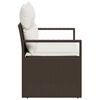 vidaXL Tuinbank met kussen 120 x 62 x 69 cm poly rattan
