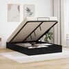 vidaXL Ottoman Bedframe met opslag Zwarte Eik 203 x 140 x 25 cm