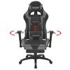 vidaXL Gaming Stoel Grijs 70 x 71 x 136 cm Kunstleer