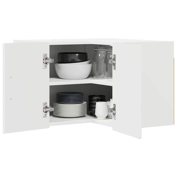 vidaXL Keukenkast Hoogglans wit 57 x 57 x 40 cm Bewerkt hout