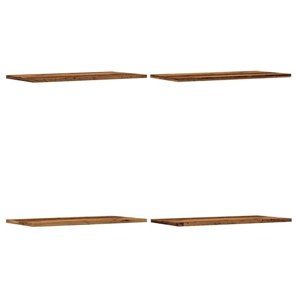vidaXL Wandschappen 4 st 60x30x1,5 cm bewerkt hout oud houtkleurig