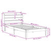 vidaXL Bedframe met hoofdbord massief grenenhout 90x200 cm