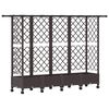 vidaXL Verhoogd Bed met Trellis en Dak Bruin 202,5 x 40 x 127 cm PP