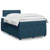 vidaXL Boxspring met matras fluweel blauw 120x200 cm