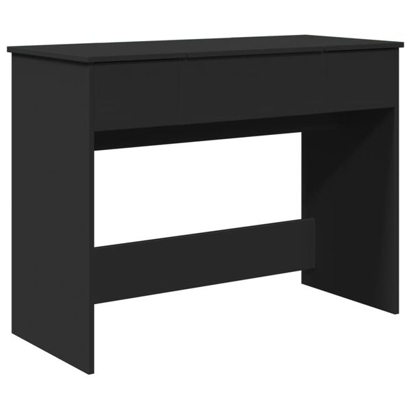 vidaXL Kaptafel met spiegel 100x45x76 cm zwart