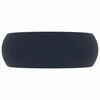 vidaXL Wastafel rond 40x15 cm keramiek mat donkerblauw