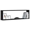 vidaXL Wandrekken Kubusvormige 4 st 100x15x30 cm spaanplaat zwart