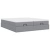 vidaXL Ottoman bed met matrassen 160x200cm stof lichtgrijs