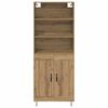 vidaXL Hoge kast 2 pcs Artisan Eiken Bewerkt hout