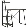 vidaXL Bureau met schappen 102x50x117 cm zwart
