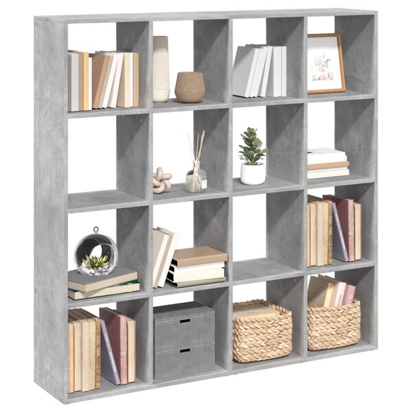 vidaXL Boekenkast 137,5x29x137,5 cm bewerkt hout betongrijs