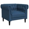 vidaXL 3-delige Loungeset stof blauw
