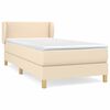 vidaXL Boxspring met matras stof cr&egrave;mekleurig 80x200 cm