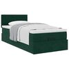 vidaXL Ottoman bed met matras 80x200cm fluweel donkergroen