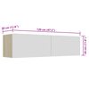 vidaXL Tv-meubel 120x30x30 cm bewerkt hout wit en sonoma eikenkleurig